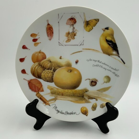 1995 LTD Hallmark Nature’s Sketchbook by Marjolein Bastin Plate, Autumn Splendor - Picture 3 of 5